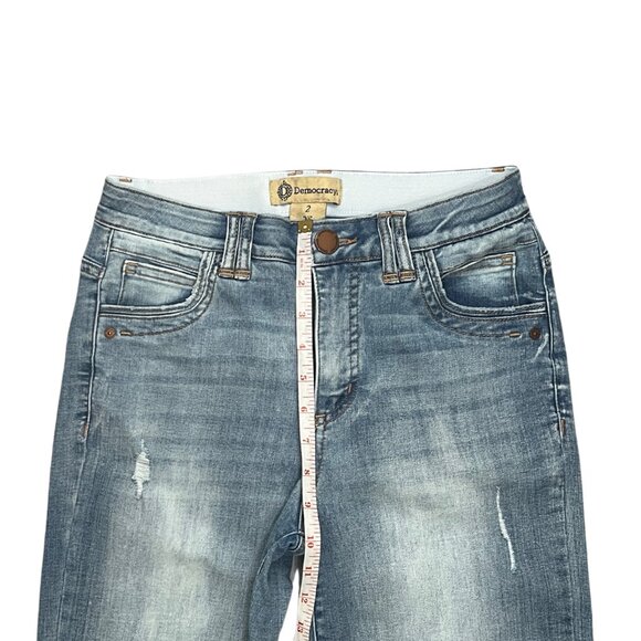Democracy Ab Solution Bootcut Jeans Women’s Size 2 Blue Stretch Tummy Control - Picture 6 of 14